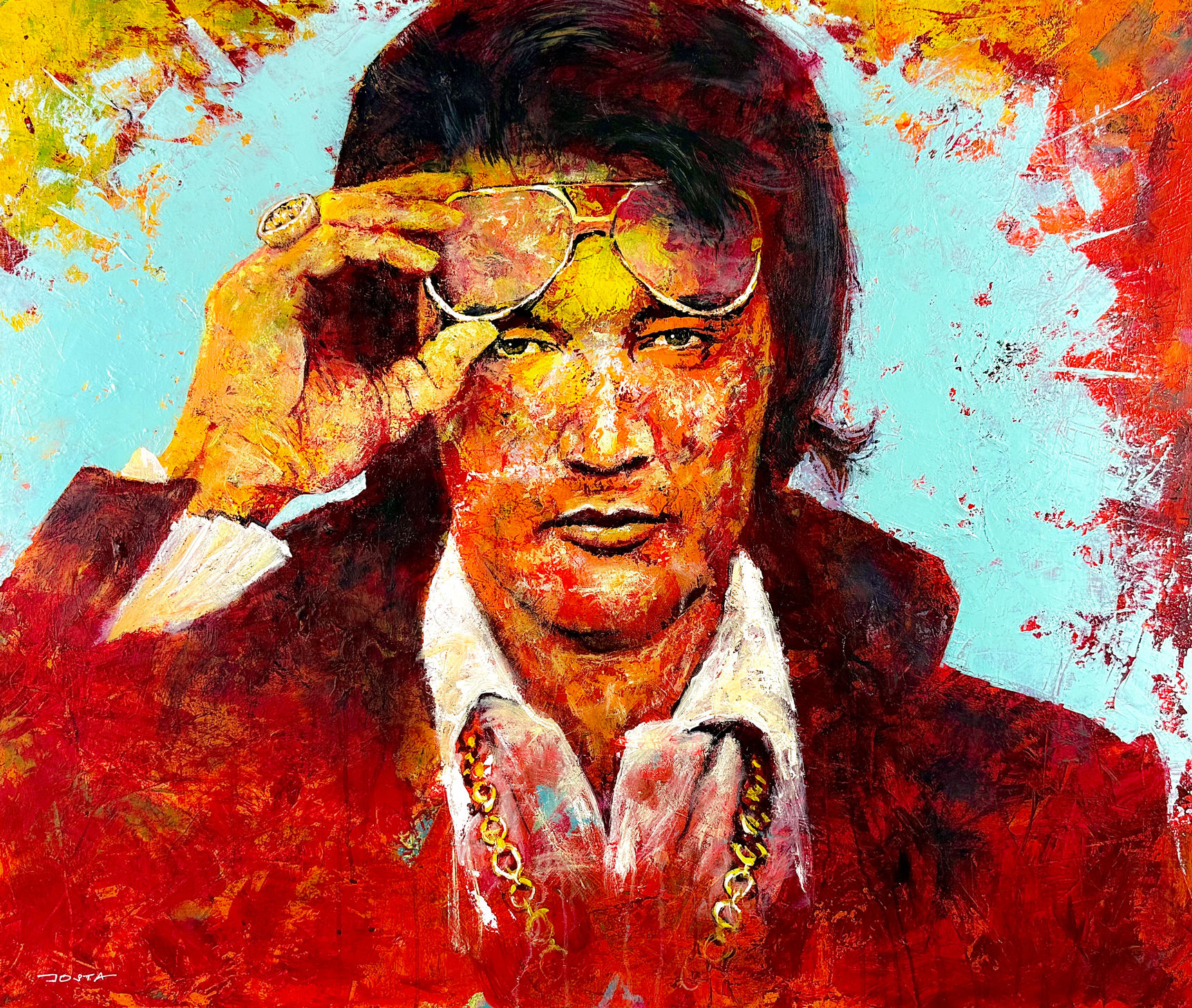 "Suspicious Minds", 120 x 100 cm